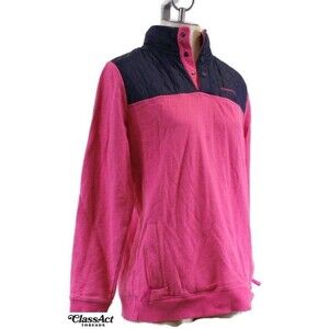 Vineyard Vines Performance Pullover Women Shep Shirt Pink Hidden Hoodie SZ S